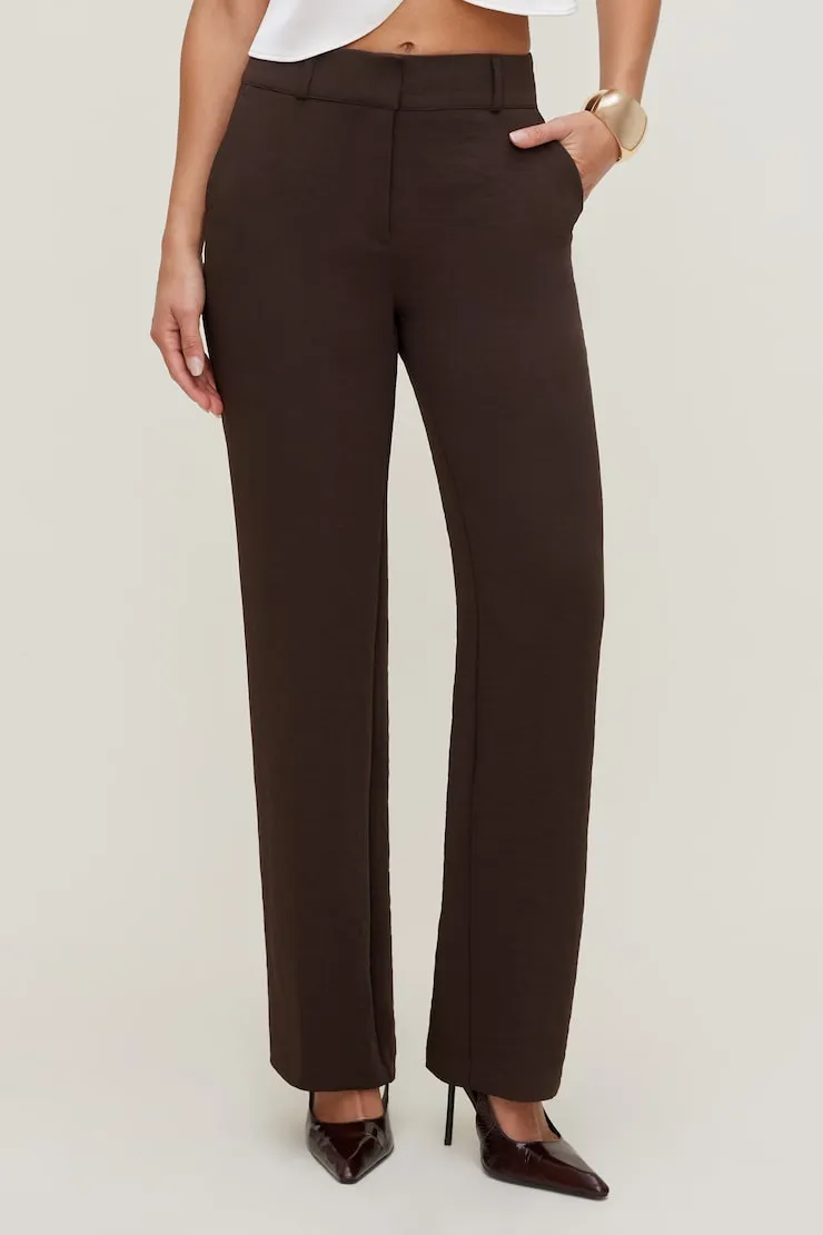 Camelia Airflow Clean Straight Leg Pants - Dynamite - Brown - Women Clothing sold by Dynamite product image thumbnail 4