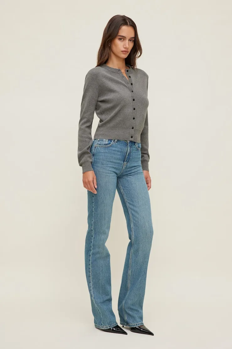 Rebecca Crewneck Cardigan - Dynamite - Greys - Women Clothing sold by Dynamite product image thumbnail 5