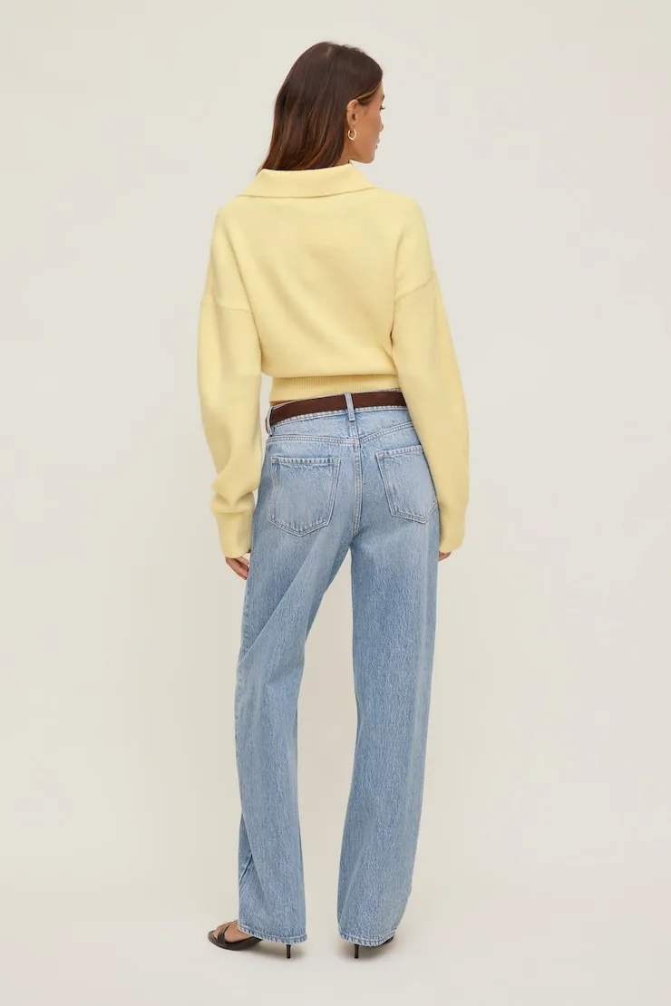 Mika Mid Rise Relaxed Straight Leg Jeans - Dynamite - Blue - Women Clothing sold by Dynamite product image thumbnail 3