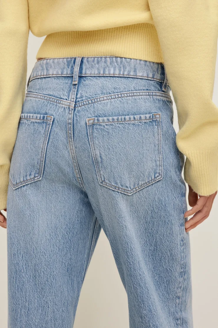 Mika Mid Rise Relaxed Straight Leg Jeans - Dynamite - Blue - Women Clothing sold by Dynamite product image thumbnail 4
