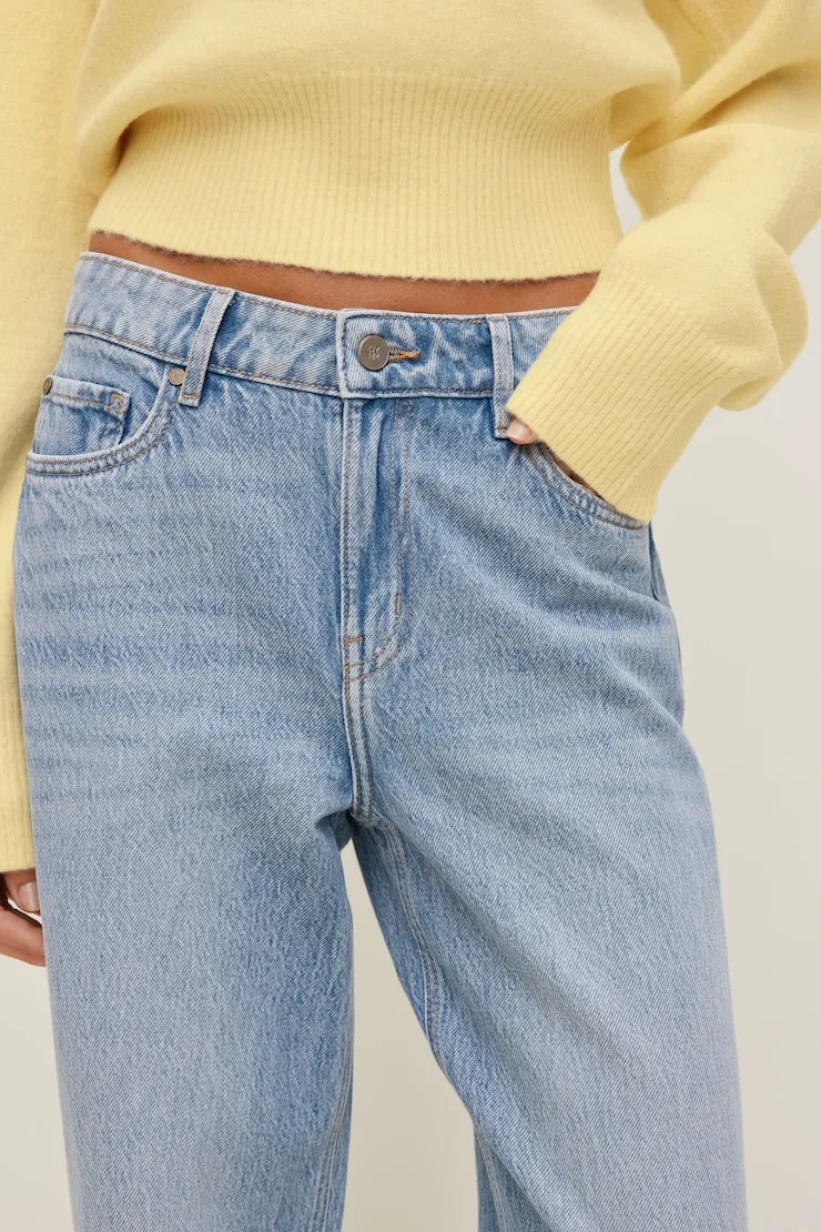 Mika Mid Rise Relaxed Straight Leg Jeans - Dynamite - Blue - Women Clothing sold by Dynamite product image thumbnail 5