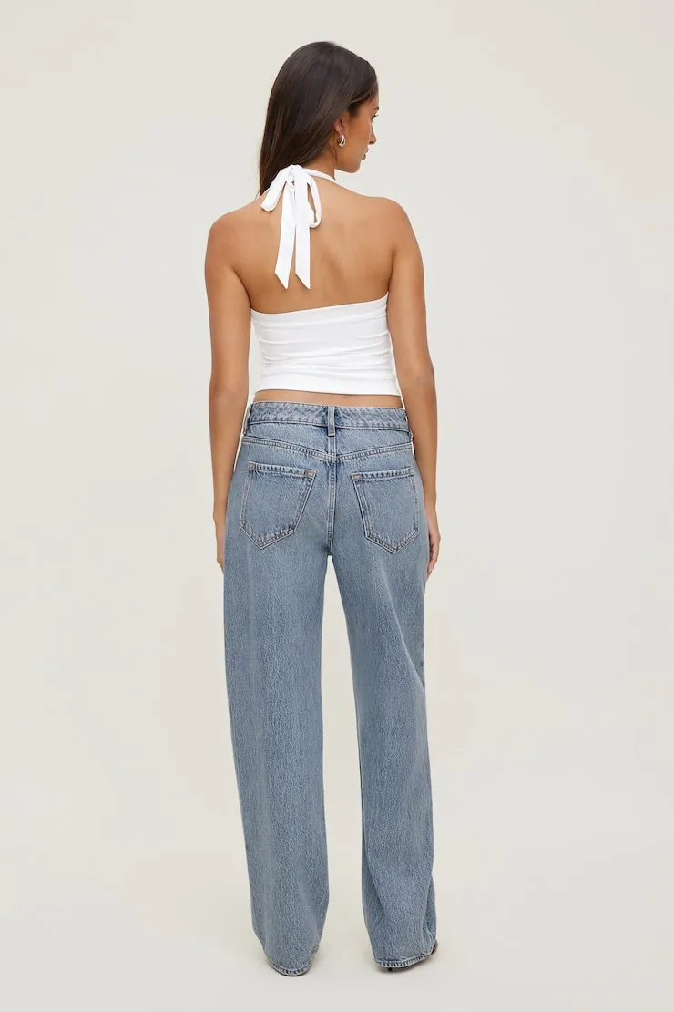 Mika Mid Rise Relaxed Straight Leg Jeans - Dynamite - Blue - Women Clothing sold by Dynamite product image thumbnail 2