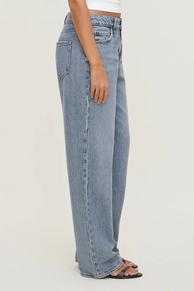 Mika Mid Rise Relaxed Straight Leg Jeans - Dynamite - Blue - Women Clothing sold by Dynamite product image thumbnail 4