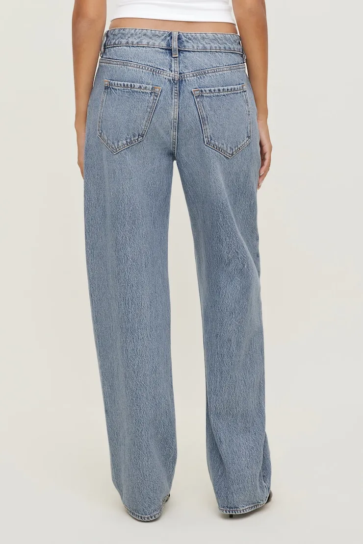 Mika Mid Rise Relaxed Straight Leg Jeans - Dynamite - Blue - Women Clothing sold by Dynamite product image thumbnail 5