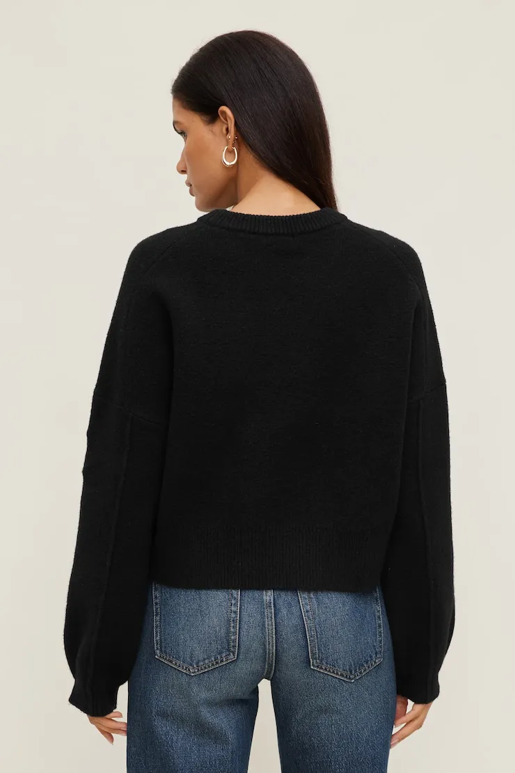 Rylie Balloon Sleeve Sweater - Dynamite - Black - Women Clothing sold by Dynamite product image thumbnail 2