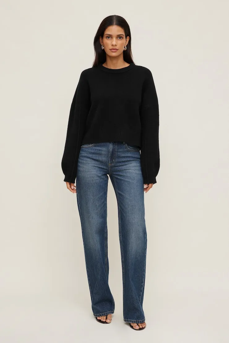 Rylie Balloon Sleeve Sweater - Dynamite - Black - Women Clothing sold by Dynamite product image thumbnail 5