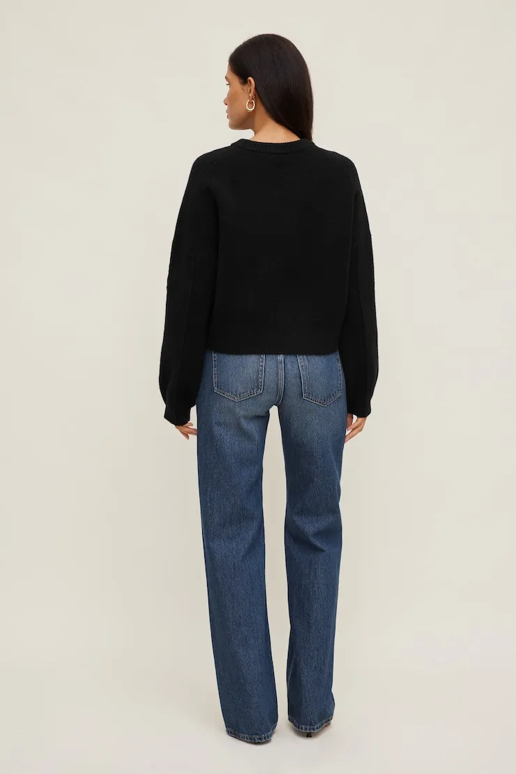 Rylie Balloon Sleeve Sweater - Dynamite - Black - Women Clothing sold by Dynamite product image thumbnail 4
