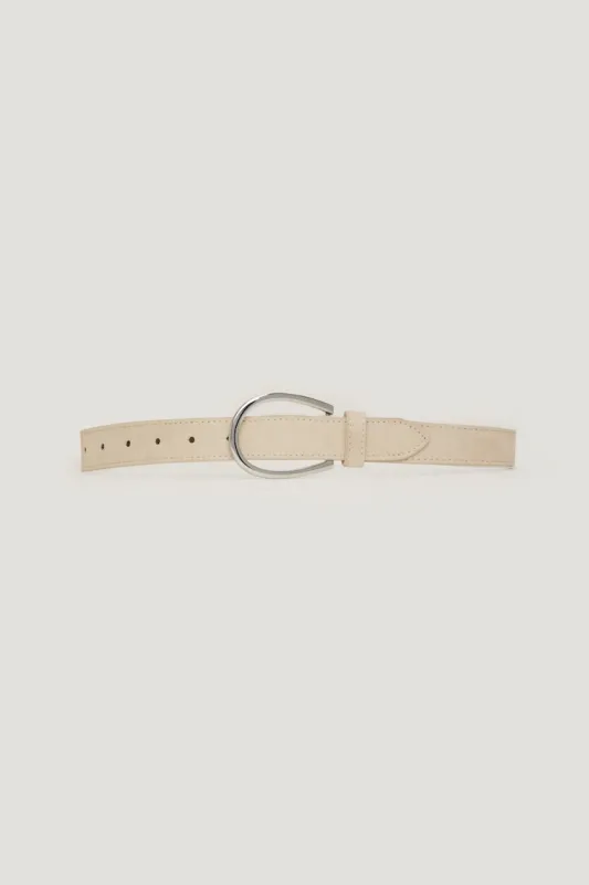 Pull Through Faux Leather Belt - Dynamite - Beige - Women Clothing made by Dynamite