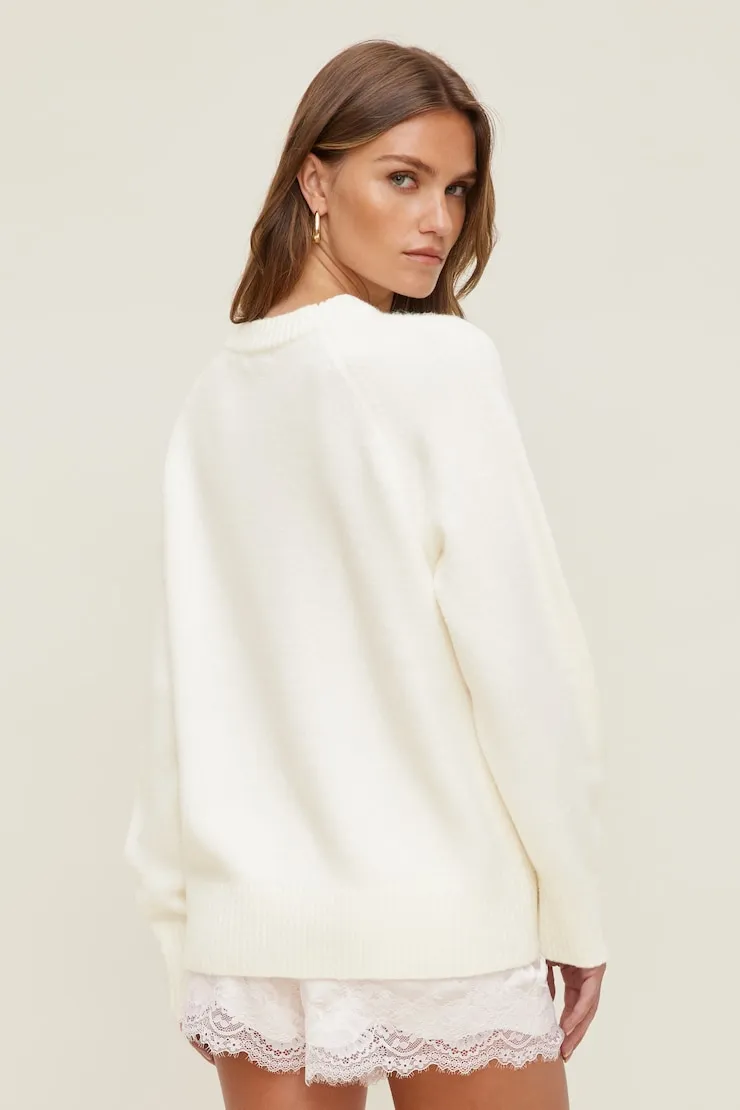 Rory Oversized Sweater - Dynamite - White - Women Clothing sold by Dynamite product image thumbnail 2