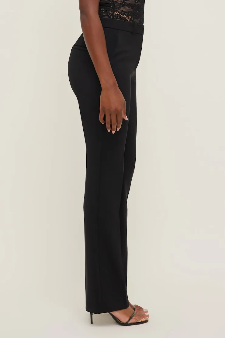 High Rise Slim Straight Leg Pants - Dynamite - Black - Women Clothing sold by Dynamite product image thumbnail 4