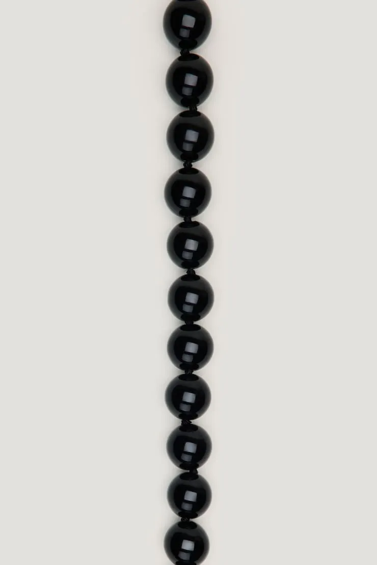 Chunky Beaded Necklace - Dynamite - Black - Women Clothing sold by Dynamite product image thumbnail 2