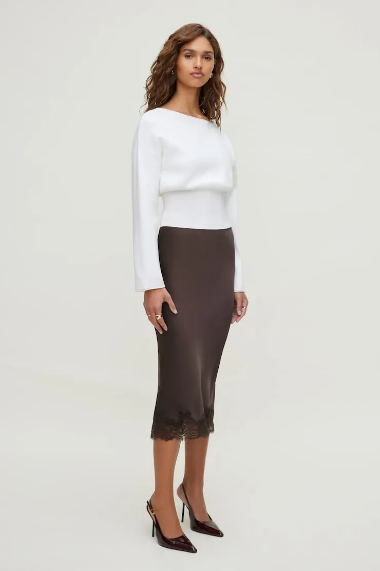 Suri Cinched Sweater - Dynamite - White - Women Clothing sold by Dynamite product image thumbnail 5