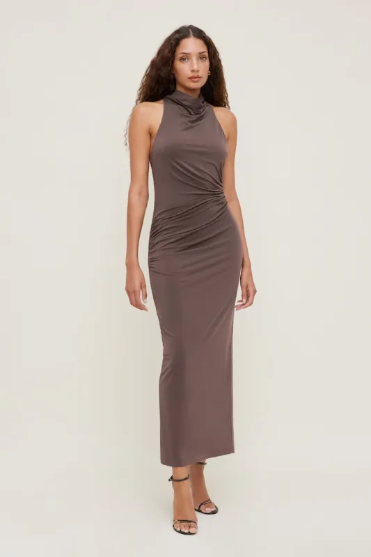 Willow Sculpt Maxi Dress - Dynamite - Brown - Women Clothing made by Dynamite