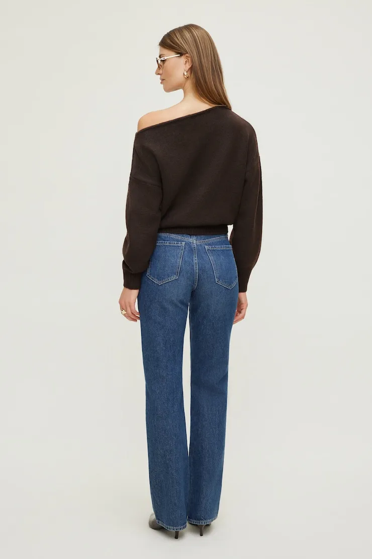Lola Off Shoulder Sweater - Dynamite - Brown - Women Clothing sold by Dynamite product image thumbnail 5