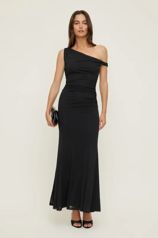 Kristina Mesh Maxi Dress - Dynamite - Black - Women Clothing made by Dynamite