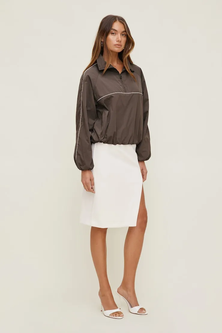 Piping Wind Anorak - Dynamite - Brown - Women Clothing sold by Dynamite product image thumbnail 5