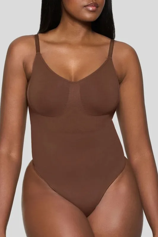 BOOMBA | Backless Sculpt Bodysuit - Dynamite - Beige - Women Clothing made by Dynamite