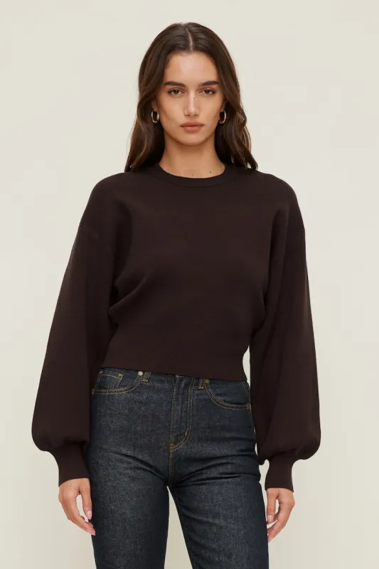 Bea Crewneck Sweater - Dynamite - Purple - Women Clothing made by Dynamite
