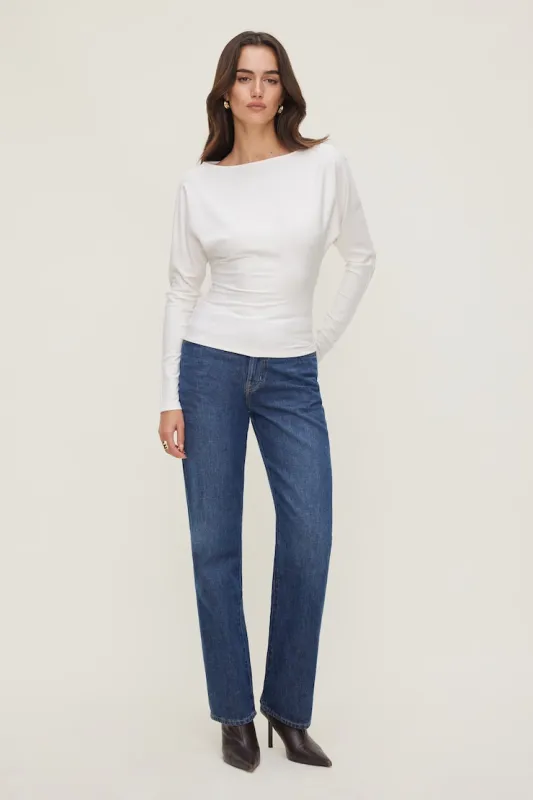 Mira Dolman Sleeve Top - Dynamite - Beige - Women Clothing made by Dynamite