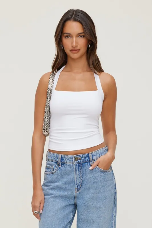 Sculpt Halter Top - Dynamite - White - Women Clothing made by Dynamite