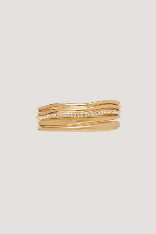 5 Pack Gem Bangles - Dynamite - Yellow - Women Clothing made by Dynamite