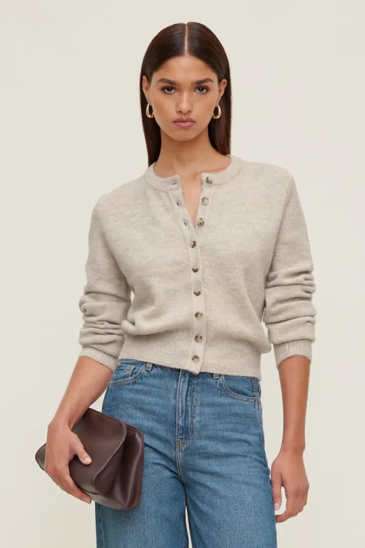 Rebecca Crewneck Cardigan - Dynamite - Greys - Women Clothing made by Dynamite