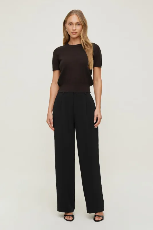 Alex Airflow Wide Leg Pants - Dynamite - Black - Women Clothing made by Dynamite