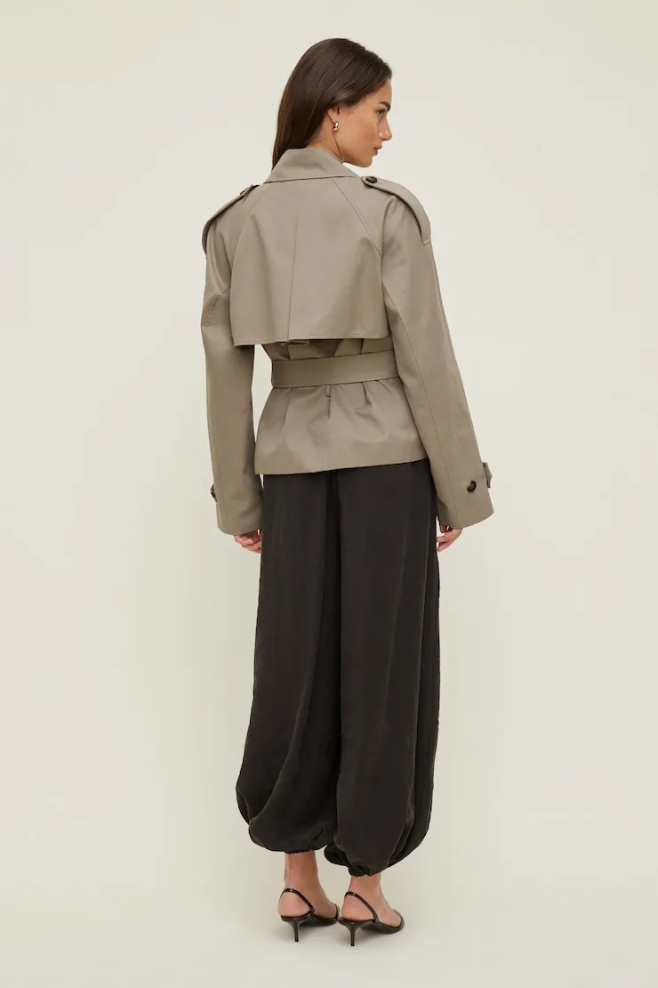 Remi Short Trench Coat - Dynamite - Brown - Women Clothing sold by Dynamite product image thumbnail 2