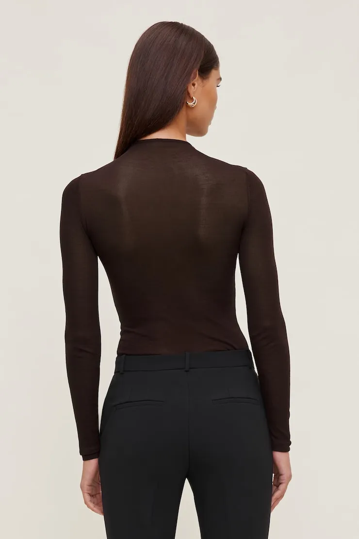 Sheer Mock Neck Sweater - Dynamite - Purple - Women Clothing sold by Dynamite product image thumbnail 2