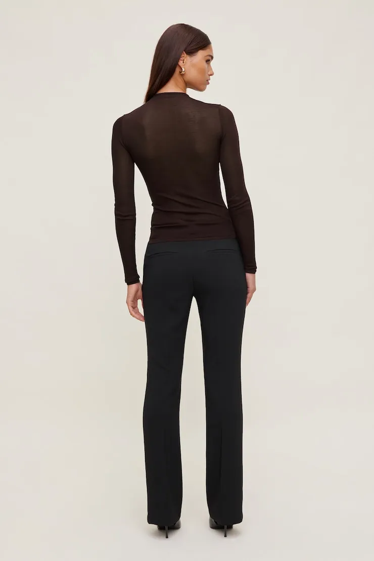 Sheer Mock Neck Sweater - Dynamite - Purple - Women Clothing sold by Dynamite product image thumbnail 4