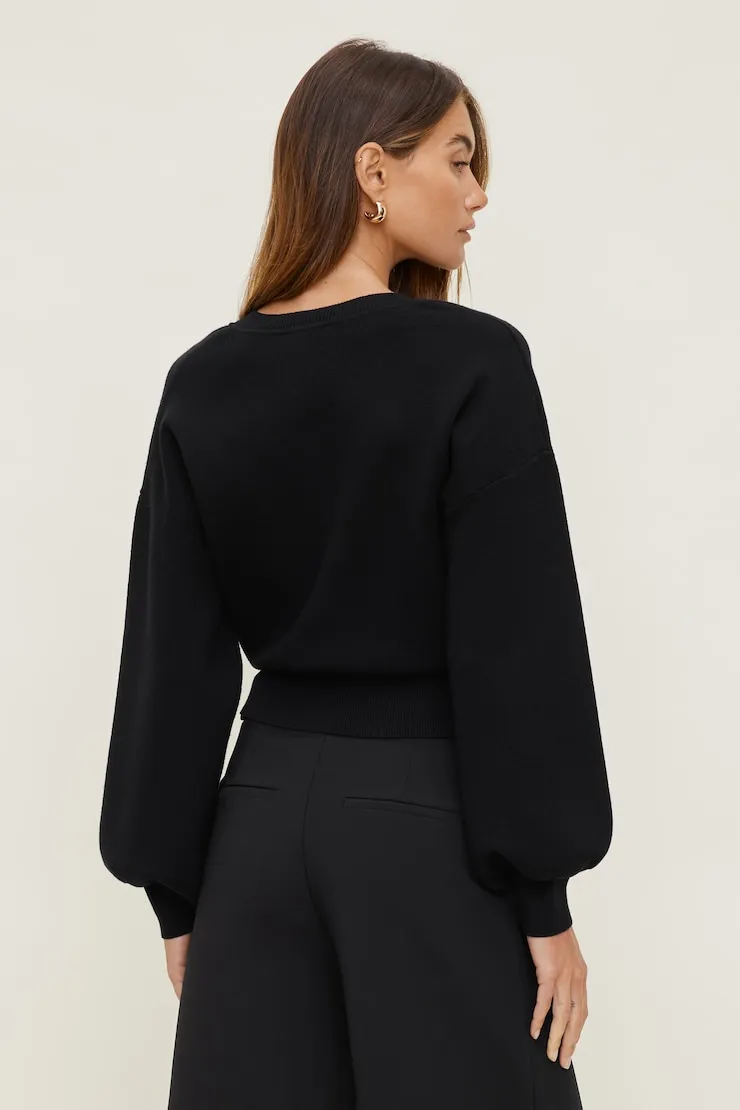 Cinched V Neck Sweater - Dynamite - Black - Women Clothing sold by Dynamite product image thumbnail 2