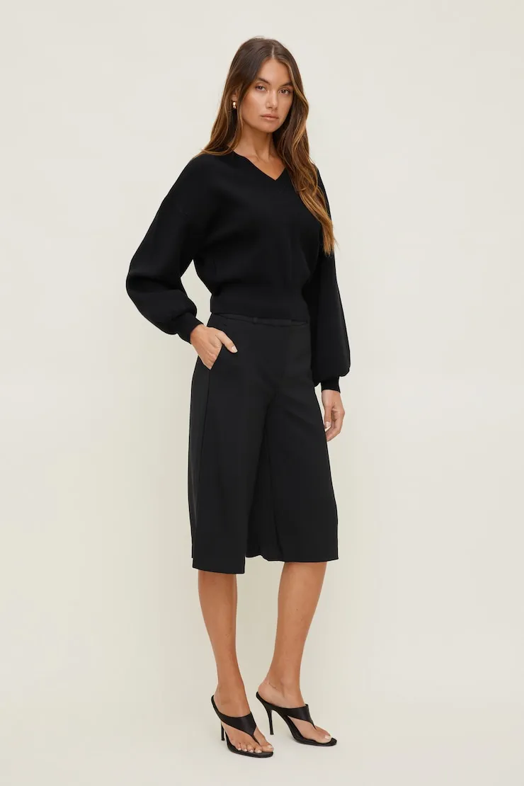 Cinched V Neck Sweater - Dynamite - Black - Women Clothing sold by Dynamite product image thumbnail 5