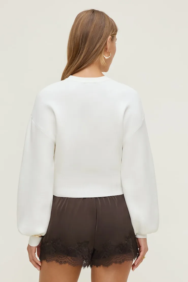 Bea Crewneck Sweater - Dynamite - White - Women Clothing sold by Dynamite product image thumbnail 2