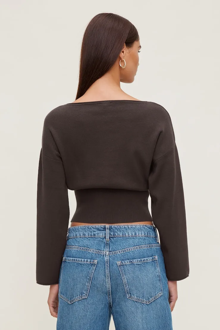 Suri Cinched Sweater - Dynamite - Brown - Women Clothing sold by Dynamite product image thumbnail 2