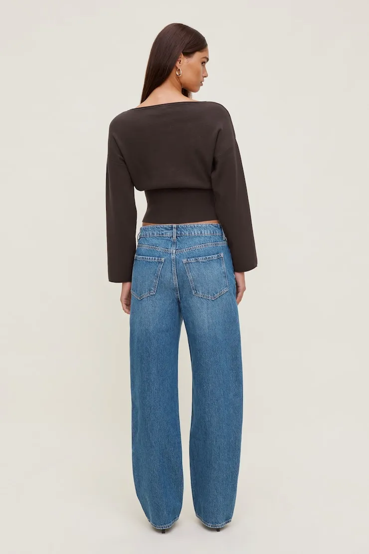 Suri Cinched Sweater - Dynamite - Brown - Women Clothing sold by Dynamite product image thumbnail 4