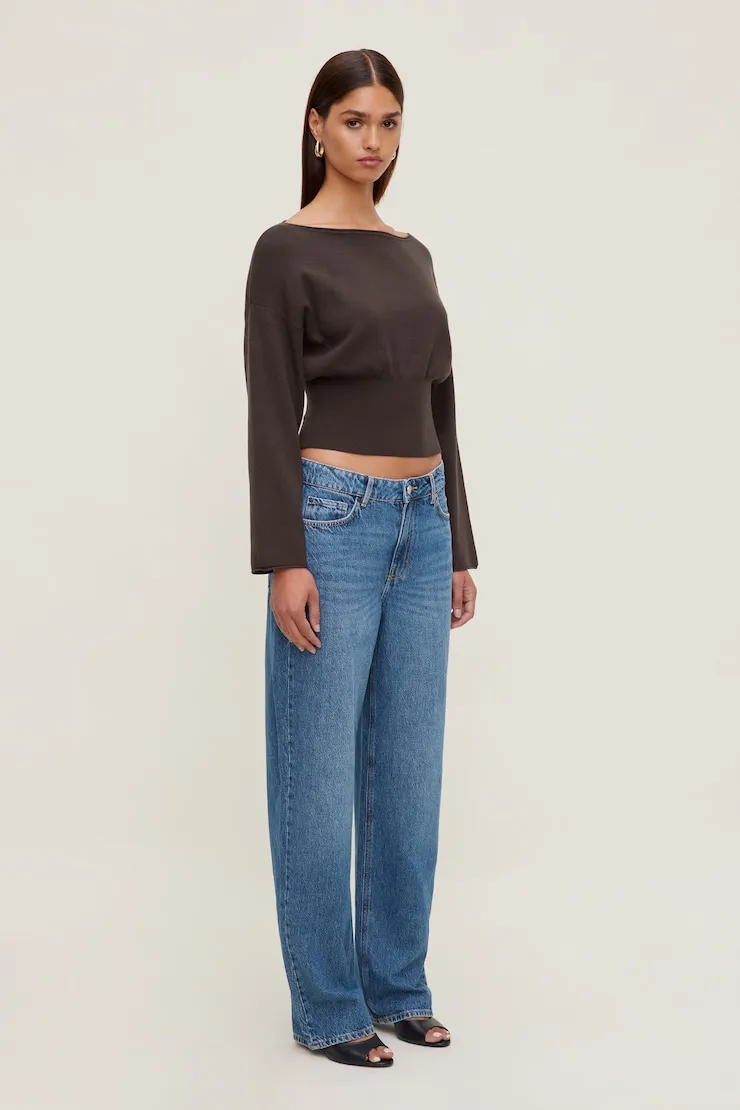 Suri Cinched Sweater - Dynamite - Brown - Women Clothing sold by Dynamite product image thumbnail 5