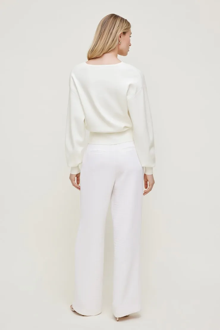 V Neck Cardigan - Dynamite - White - Women Clothing sold by Dynamite product image thumbnail 4