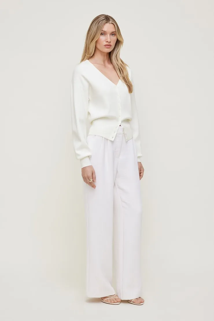 V Neck Cardigan - Dynamite - White - Women Clothing sold by Dynamite product image thumbnail 5