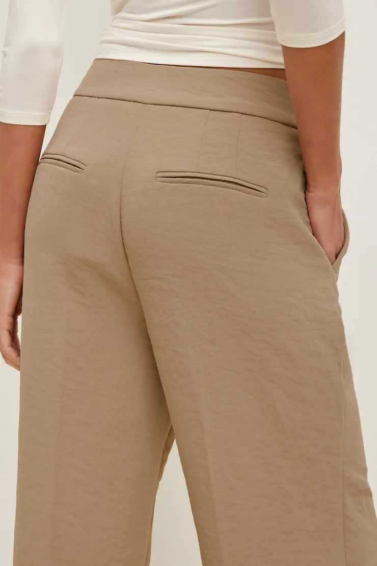 Yasmin Airflow Straight Leg Pants - Dynamite - Brown - Women Clothing sold by Dynamite product image thumbnail 4
