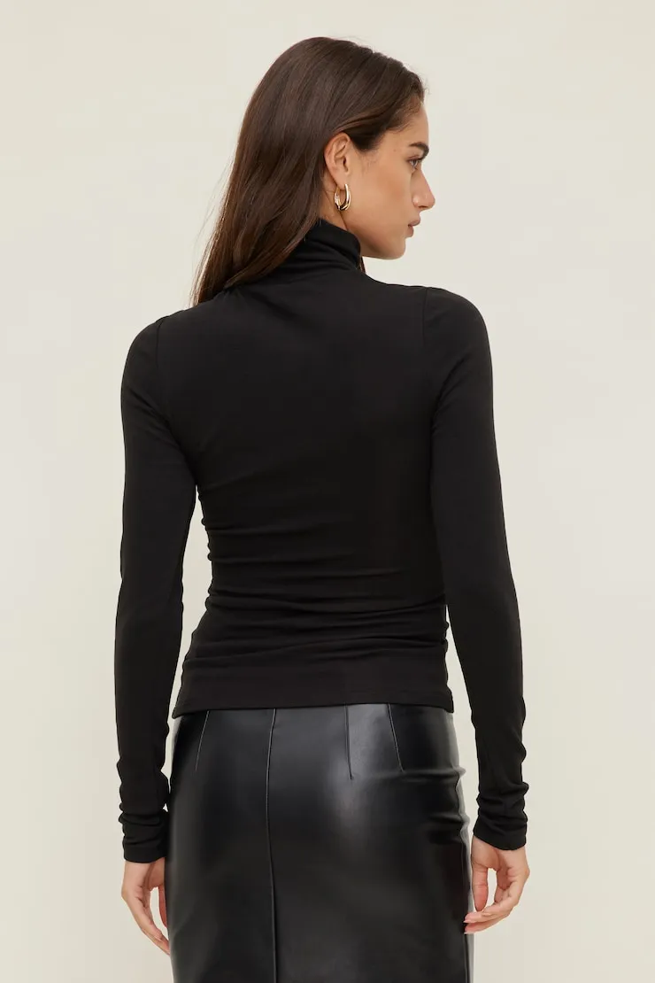 Fitted Turtleneck Top - Dynamite - Black - Women Clothing sold by Dynamite product image thumbnail 2