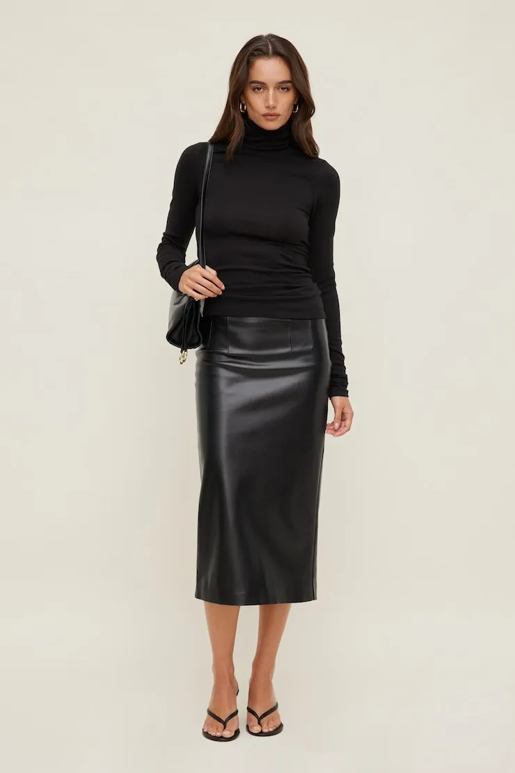 Fitted Turtleneck Top - Dynamite - Black - Women Clothing sold by Dynamite product image thumbnail 3