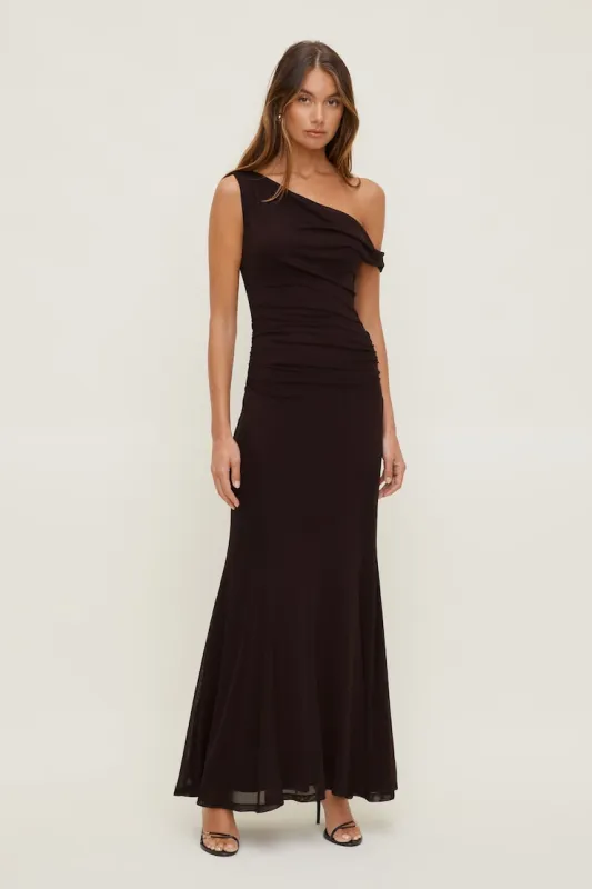 Kristina Mesh Maxi Dress - Dynamite - Purple - Women Clothing made by Dynamite