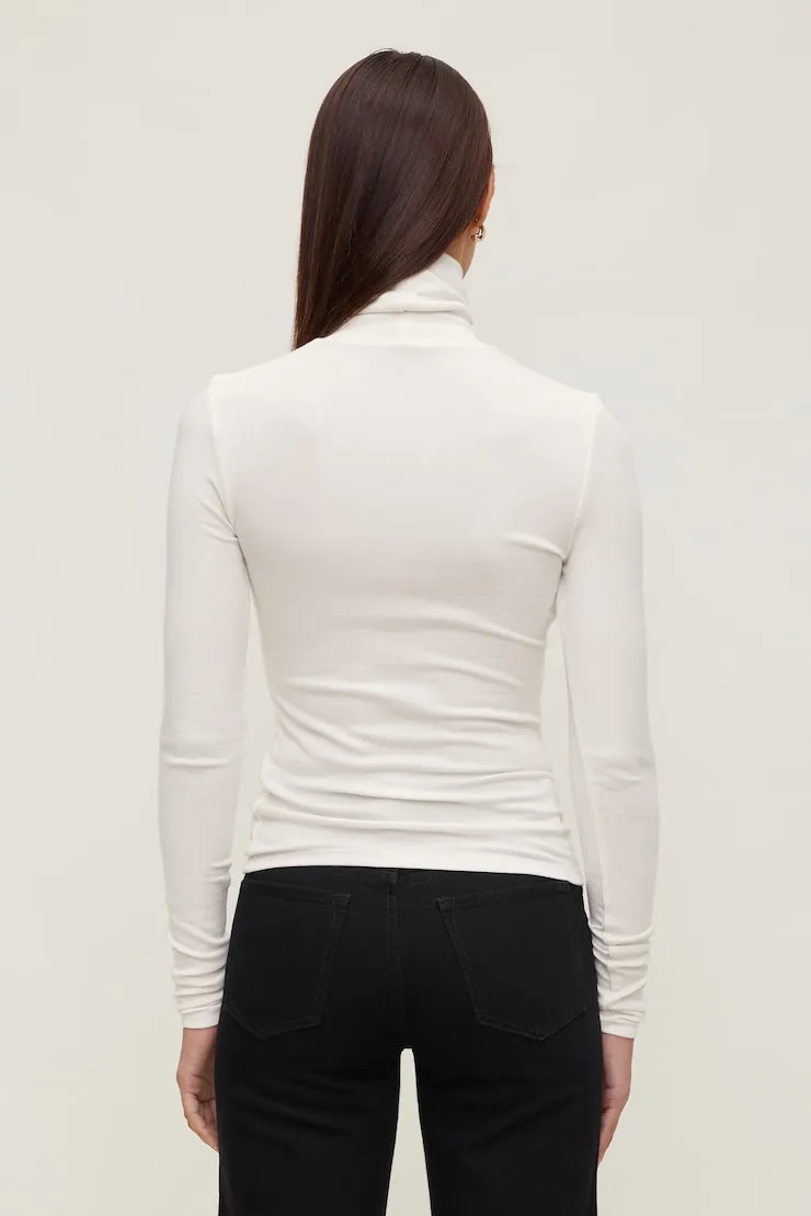 Fitted Turtleneck Top - Dynamite - White - Women Clothing sold by Dynamite product image thumbnail 2