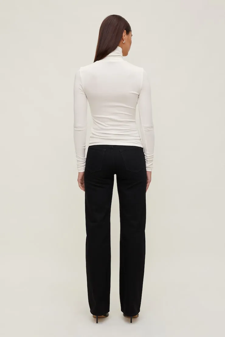 Fitted Turtleneck Top - Dynamite - White - Women Clothing sold by Dynamite product image thumbnail 4
