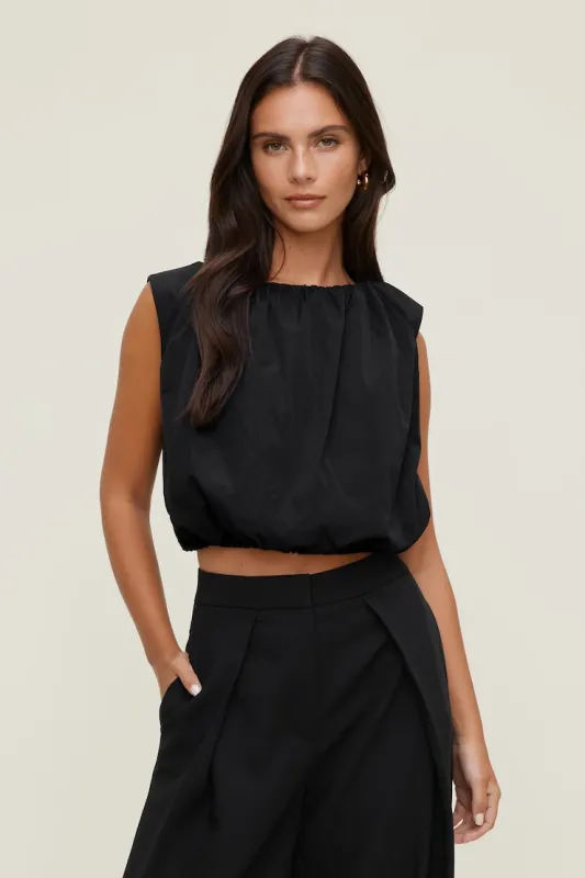 Nylon Bubble Top - Dynamite - Black - Women Clothing made by Dynamite