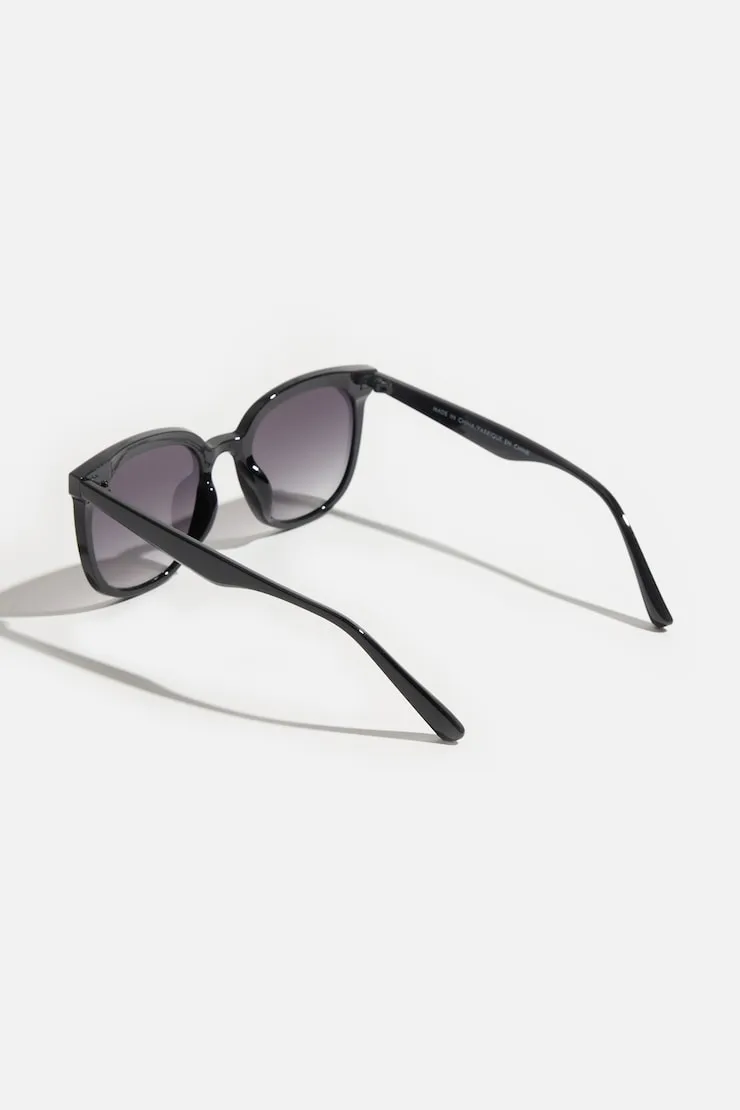 Flat Wayfarer Sunglasses - Dynamite - Black - Women Clothing sold by Dynamite product image thumbnail 4