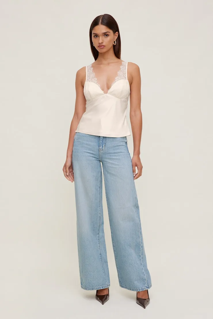 Harlow Ultra High Rise Wide Leg Jeans - Dynamite - Blue - Women Clothing sold by Dynamite