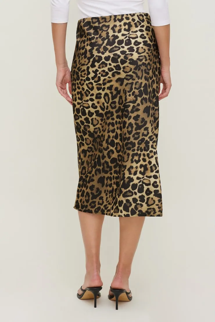 Delila Satin Midi Skirt - Dynamite - Brown - Women Clothing sold by Dynamite product image thumbnail 5
