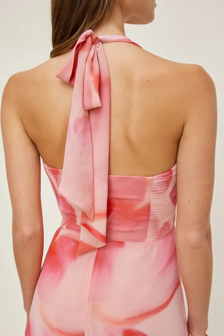 Halter Romper Mini Dress - Dynamite - Pink - Women Clothing sold by Dynamite product image thumbnail 4