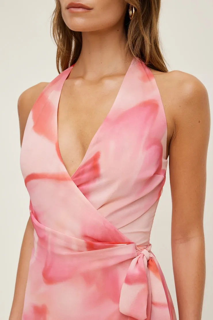 Halter Romper Mini Dress - Dynamite - Pink - Women Clothing sold by Dynamite product image thumbnail 5